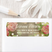 ピンク素朴フローラストリングライト差出人住所 ラベル (インサイチュ)