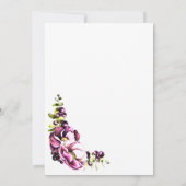 ピンク素朴フローラブライダルシャワー招待 招待状 (裏面)