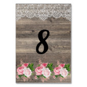 ピンク素朴フローラブーケレーステーブル番号 テーブルナンバー (裏面)