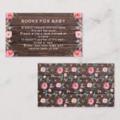 ピンク素朴フローラベビー エンクロージャーカード (正面/裏面)