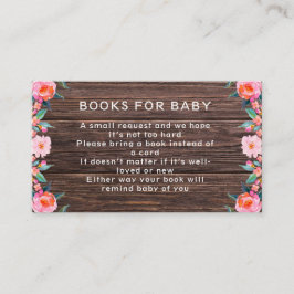 ピンク素朴フローラベビー エンクロージャーカード