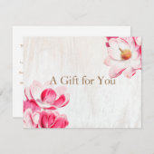 ピンク素朴フローラマグノリア風化木材 (正面/裏面)