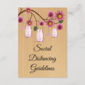 ピンク素朴フローラメーソンジャー安全対策 エンクロージャーカード (正面)