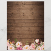 ピンク素朴フローラレースブライダルシャワービンゴゲーム チラシ (裏面)