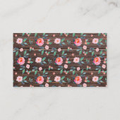 ピンク素朴フローラ水色ベビーシャワー エンクロージャーカード (裏面)