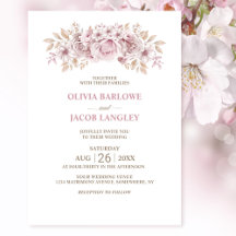 ピンク素朴フローラ結婚ズ