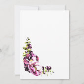 ピンク素朴フローラ結婚式招待状 招待状 (裏面)