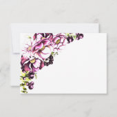 ピンク素朴フローラ結婚式RSVP 出欠カード (裏面)