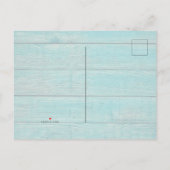 ピンク素朴フローラ&ウッドベビーシャワー招待状 インビテーションポストカード (裏面)