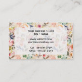 ピンク素朴ブラウンヴィンテージアイボリー国フローラ 名刺 (裏面)