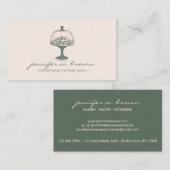 ピンク素朴ベーカリーレトロスイーツペストリーマカロン 名刺 (正面/裏面)