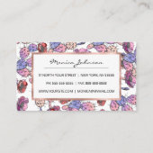 ピンク素朴ラベンダーの水の色サボテンフローラ 割引カード (裏面)