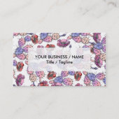 ピンク素朴ラベンダーの水の色サボテンフローラ 名刺 (正面)