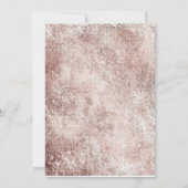 ピンク素朴ローズフローラと金ゴールド結婚ズ 招待状 (裏面)