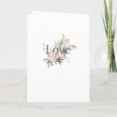 ピンク素朴ローズフローラ結婚の冊子 プログラム (裏面)