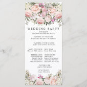 ピンク素朴ローズフローラ結婚ーズ プログラム (裏面)