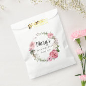 ピンク素朴ローズフローラ80誕生日 フェイバーバッグ (封をした状態)