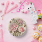 ピンク素朴ローズブーケ ペーパーボウル (パーティー)