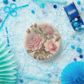 ピンク素朴ローズブーケ ペーパーボウル (パーティー)