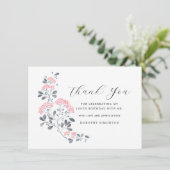 ピンク素朴ワイルドフラワー100誕生日ありがとう (スタンド正面)