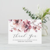 ピンク素朴ワイルドフラワー80誕生日ありがとう (スタンド正面)