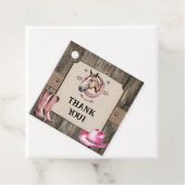 ピンク素朴乗馬の誕生日パーティー フェイバータグ (インサイチュ)