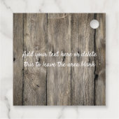 ピンク素朴乗馬の誕生日パーティー フェイバータグ (裏面)