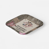 ピンク素朴乗馬の誕生日パーティー ペーパープレート (傾斜あり)