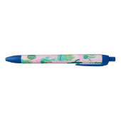 ピンク素朴南西部サボテン植物 青ボールペン (ボトム)