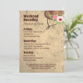 ピンク素朴女性のカーボーイバチェロレッテ日程 招待状 (スタンド正面)