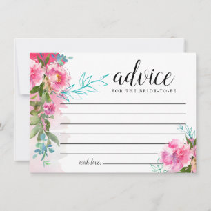 ピンク素朴牡丹フローラ アドバイスカード