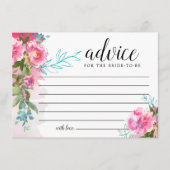 ピンク素朴牡丹フローラ アドバイスカード (正面)