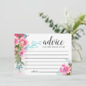 ピンク素朴牡丹フローラ アドバイスカード (スタンド正面)