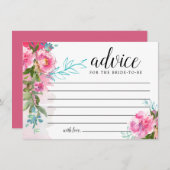ピンク素朴牡丹フローラ アドバイスカード (正面/裏面)