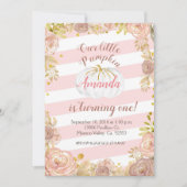 ピンク素朴私たちのカボチャは1つの招待状を回している 招待状 (正面)