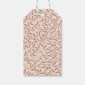 ピンク素朴葉ボタニカルグラムブライダルシャワー ギフトタグ (裏面)