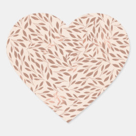 ピンク素朴葉ボタニカルグラムブライダルシャワー ハートシール