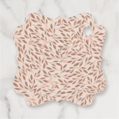 ピンク素朴葉ボタニカルグラムブライダルシャワー フェイバータグ (裏面)