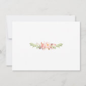 ピンク素朴赤面フローラ開花保存日付 セーブザデート (裏面)