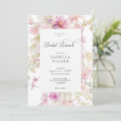 ピンク素朴&セージ水カラーフローラブライダルブランチ 招待状 (スタンド正面)