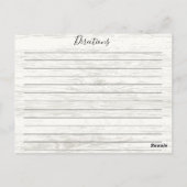 ピンク素朴&パープル水彩フローラレシピカード ポストカード