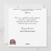 ピンク紫かわいいバニーイースターティーパーティー シーズンカード (裏面)