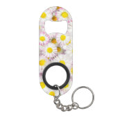 ピンク紫のデイジー花柄 キーホルダー栓抜き (裏面)