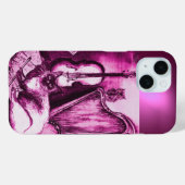 ピンク紫のネコ、フクロウ、ミュージカル楽器 Case-Mate iPhoneケース (裏面 (横))