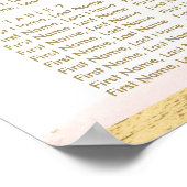 ピンク紫のフローラ妖精の女の子の赤ちゃんシャワー座席 ポスター (角)