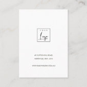 ピンク紫の水彩ドットイヤリング表示ロゴ 名刺 (裏面)