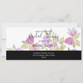 ピンク紫の水色の花の手絵を描形