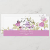 ピンク紫の水色の花の手絵を描形 (正面/裏面)