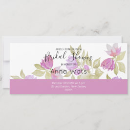 ピンク紫の水色の花の手絵を描形