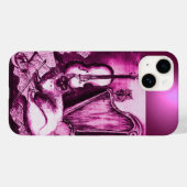 ピンク紫の玉にフクロウを入れたミュージカル猫 Case-Mate iPhoneケース (裏面 (横))